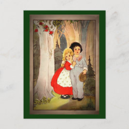 Hansel en Gretel aan Forest Edge Briefkaart
