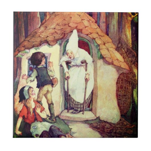Hansel en Gretel Ceramic Tegel Tegeltje (Voorkant)