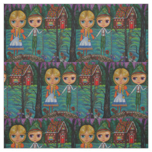 Hansel en Gretel Gingerbrood House Bridge Big Eye Stof
