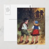 Hansel en Gretel Head in de Bossen Briefkaart (Voorkant / Achterkant)