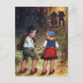 Hansel en Gretel Head in de Bossen Briefkaart (Voorkant)