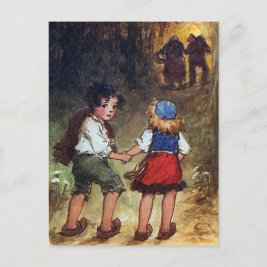 Hansel en Gretel Head in de Bossen Briefkaart (Voorkant)