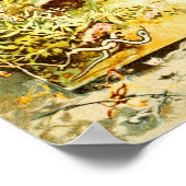 Hansel en Gretel in het Gingerbrood Cottage Poster (Hoek)