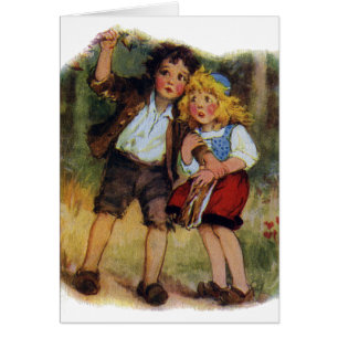 Hansel en Gretel Lost in de Bossen