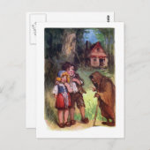 Hansel en Gretel ontmoeten de heks Briefkaart (Voorkant / Achterkant)