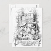Hansel en Gretel ontmoeten de heks Briefkaart (Voorkant / Achterkant)