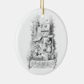 Hansel en Gretel ontmoeten de heks Keramisch Ornament (Rechts)