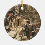 Hansel en Gretel ontmoeten de heks Keramisch Ornament (Achterkant)