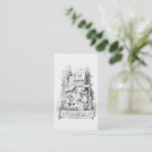 Hansel en Gretel ontmoeten de heks Visitekaartje (Staand voorkant)