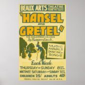 Hansel en Gretel - Opera van Engelbert Humperdinck Poster (Voorkant)