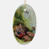 Hansel en Gretel Slapen in de Bossen Keramisch Ornament (Rechts)