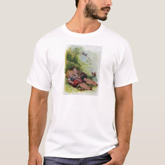Hansel en Gretel Slapen in de Bossen T-shirt (Voorkant)