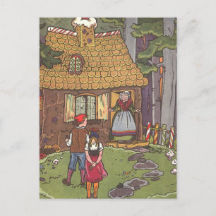 Hansel en Gretel, Vintage Fairy Tale van Hauman Briefkaart
