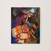 Hansel en Gretel vlakbij het Snoep House Fairy Tal Legpuzzel (Verticaal)