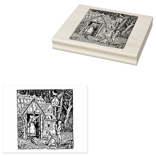 Hänsel en Grettel Rubberstempel (Gestempeld)