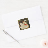 Hansel, Gretel en Swan Vierkante Sticker (Envelop)