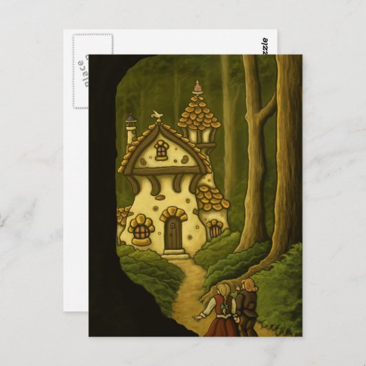 Hansel & Gretel fairtale briefkaart (Voorkant / Achterkant)