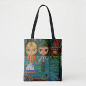 Hansel & Gretel Gingerbrood House Big Eye Dolls Tote Bag (Voorkant)