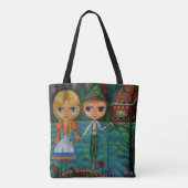 Hansel & Gretel Gingerbrood House Big Eye Dolls Tote Bag (Achterkant)
