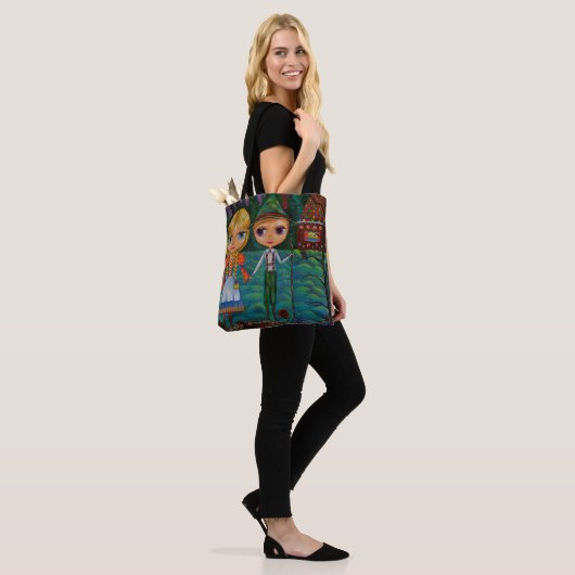 Hansel & Gretel Gingerbrood House Big Eye Dolls Tote Bag (Op model)