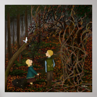 Hansel & Gretel in het bos Poster