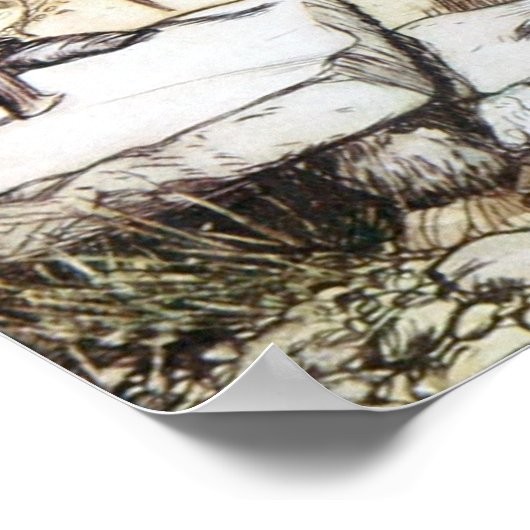 Hansel & Grethel ontmoeten de heks Poster (Hoek)