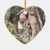 Hänsel und Gretel - Gebrüder Grimm Märchen Keramisch Ornament (Voorkant)