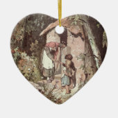 Hänsel und Gretel – Gebrüder Grimm Märchen Keramisch Ornament (Voorkant)