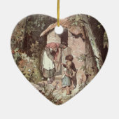 Hänsel und Gretel – Gebrüder Grimm Märchen Keramisch Ornament (Achterkant)