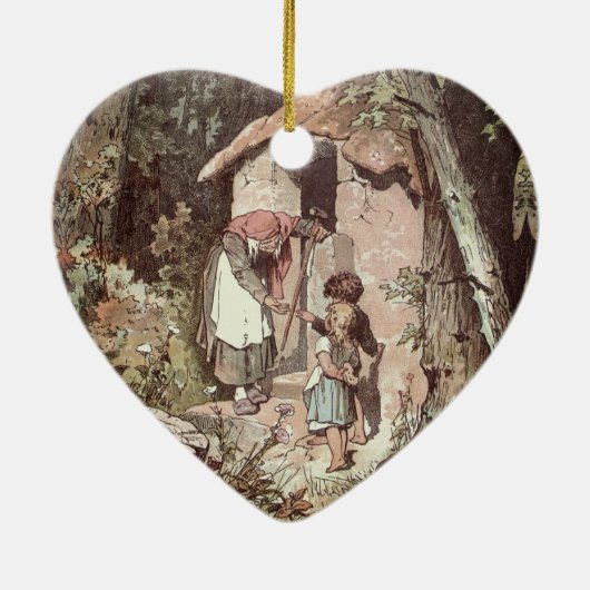 Hänsel und Gretel – Gebrüder Grimm Märchen Keramisch Ornament (Achterkant)