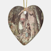Hänsel und Gretel – Gebrüder Grimm Märchen Keramisch Ornament (Links)