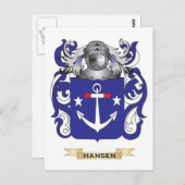Hansen-(Denemarken) Wapen (familiewapen) Briefkaart (Voorkant / Achterkant)