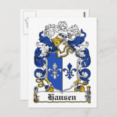 Hansen Family Crest Briefkaart (Voorkant / Achterkant)