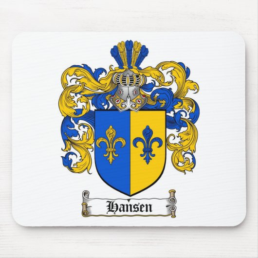 HANSEN FAMILY CREST - HANSEN COAT OF ARMS MUISMAT (Voorkant)