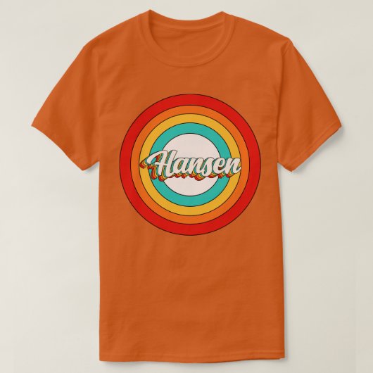 Hansen Naam Shirt Vintage Hansen Circle (Design voorkant)