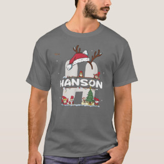 Hanson Christmas w Hanson Name for funny Xmas T-shirt