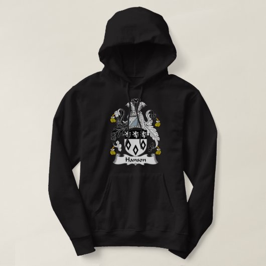 Hanson Coat of Arms Family Crest Hoodie (Design voorkant)