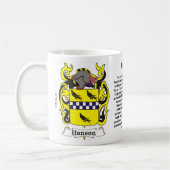 Hanson Family Crest over een mok (Links)