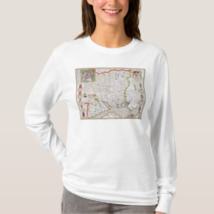 Hantshire, gegraveerd door Jodocus Hondius T-shirt
