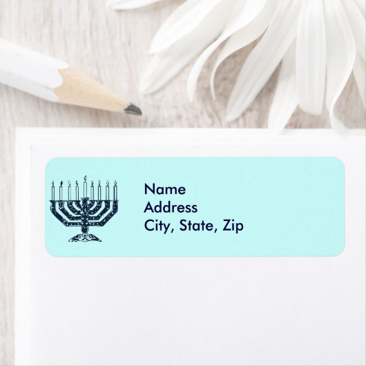 Hanukah Menorah Etiket (Insitu)