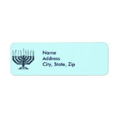 Hanukah Menorah Etiket (Voorkant)