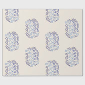 Hanukah Sameach Holiday Hebreeuws Wrapping Paper Cadeaupapier (Vlak)