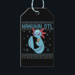 Hanukalotl Funny Axolotl Hanukkah Ugly Sweater Cadeaulabel<br><div class="desc">chanukah,  menorah,  hanukkah,  dreidel,  joods,  lelijk,  sweater,  axolotl,  kerst,  gebreid</div>