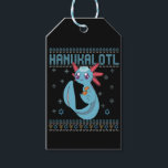 Hanukalotl Funny Axolotl Hanukkah Ugly Sweater Cadeaulabel<br><div class="desc">chanukah,  menorah,  hanukkah,  dreidel,  joods,  lelijk,  sweater,  axolotl,  kerst,  gebreid</div>