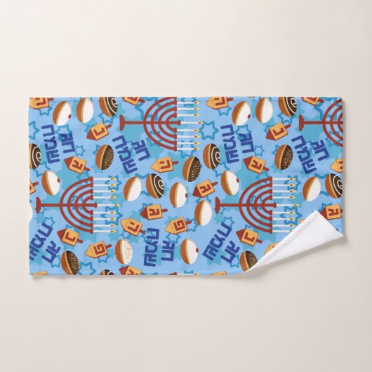 Hanukiahs, Menorahs en het Patroon van kaarsen Bad Handdoek (Handdoek)
