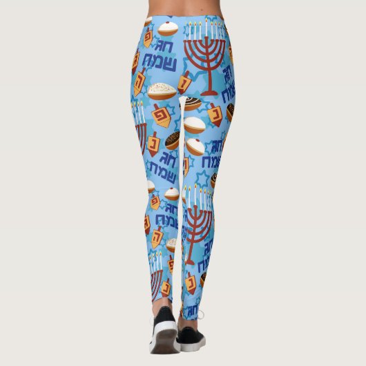 Hanukiahs, Menorahs en het Patroon van kaarsen Leggings (Achterkant)