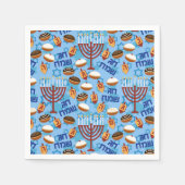 Hanukiahs, Menorahs en het Patroon van kaarsen Servetten (Voorkant)