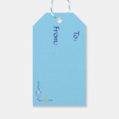 HANUKKA-boodschap Blauw Cadeaulabel (Achterkant)