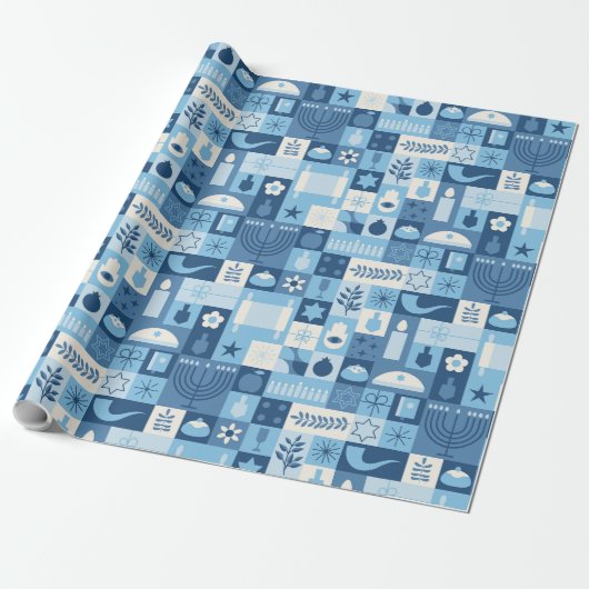 Hanukka Cadeaupapier (Uitgerold)