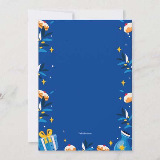 Hanukka-feest uitnodigingen (Achterkant)